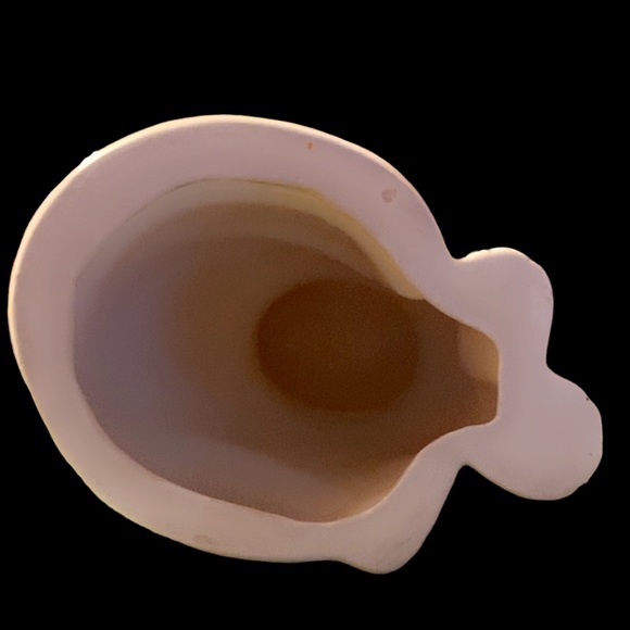 Vtg Ceramic Cat With Blue Flower Accent. - Picture 4 of 7